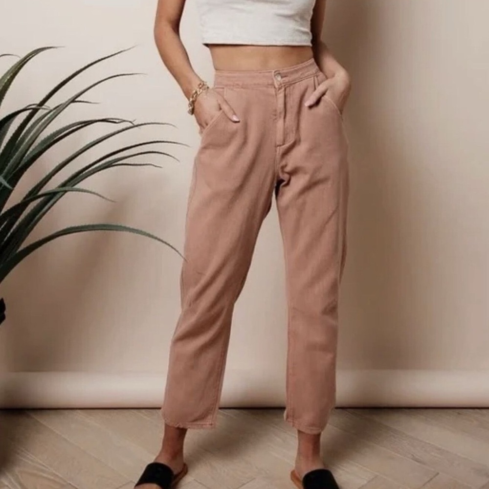 Bohme Straight Leg Tan Jeans Size Medium